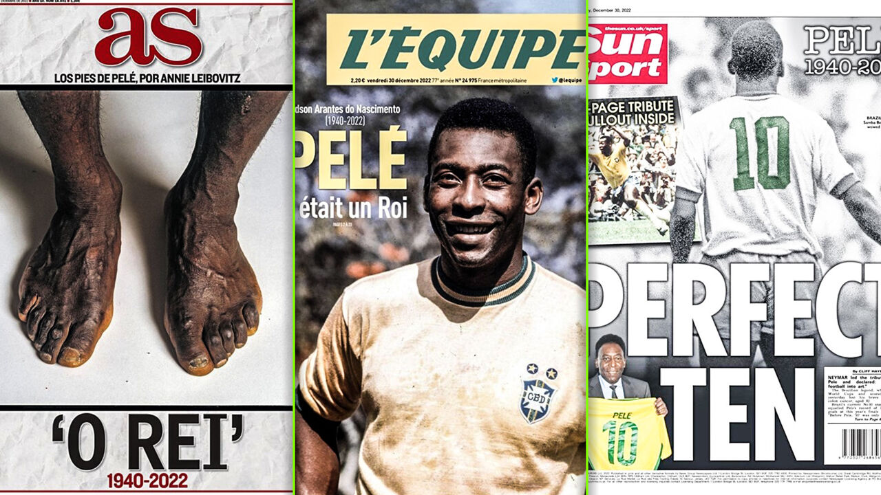 Hele wereld rouwt om Pelé: een overzicht van de krantenkoppen, pelé  overleden