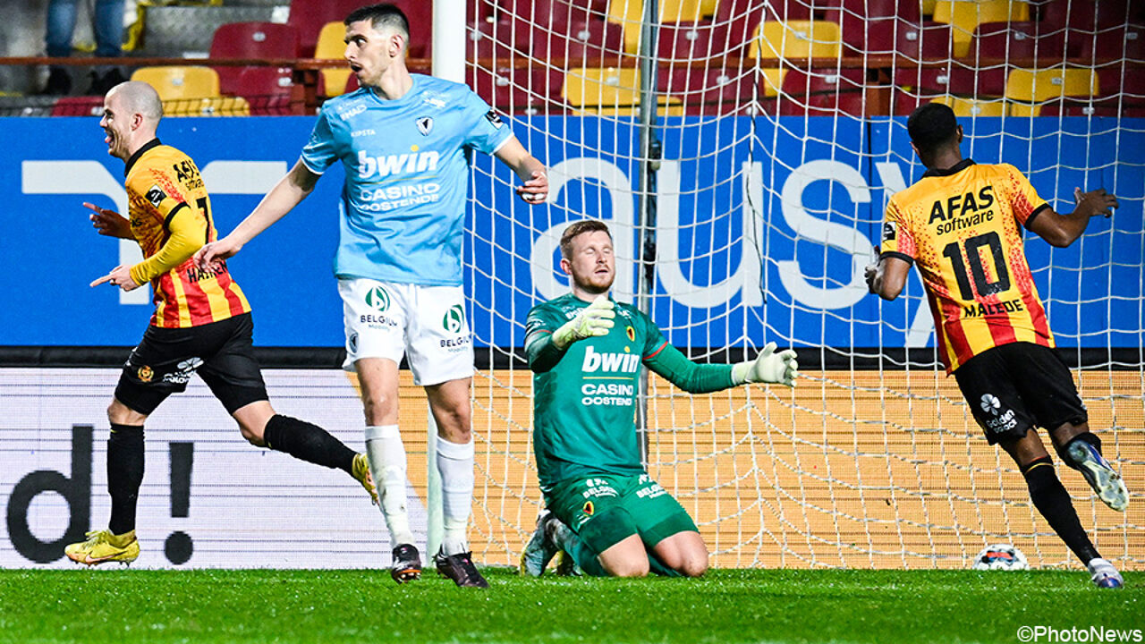 Annullato il bel colpo di testa di Hermans (1-0). Alla squadra di Hairemans è stato negato l'1-0.