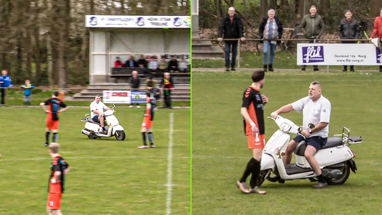 An angry neighbor drives to the field on a motorbike during a Dutch amateur match: ‘Horses are afraid of fireworks’ |  distinct