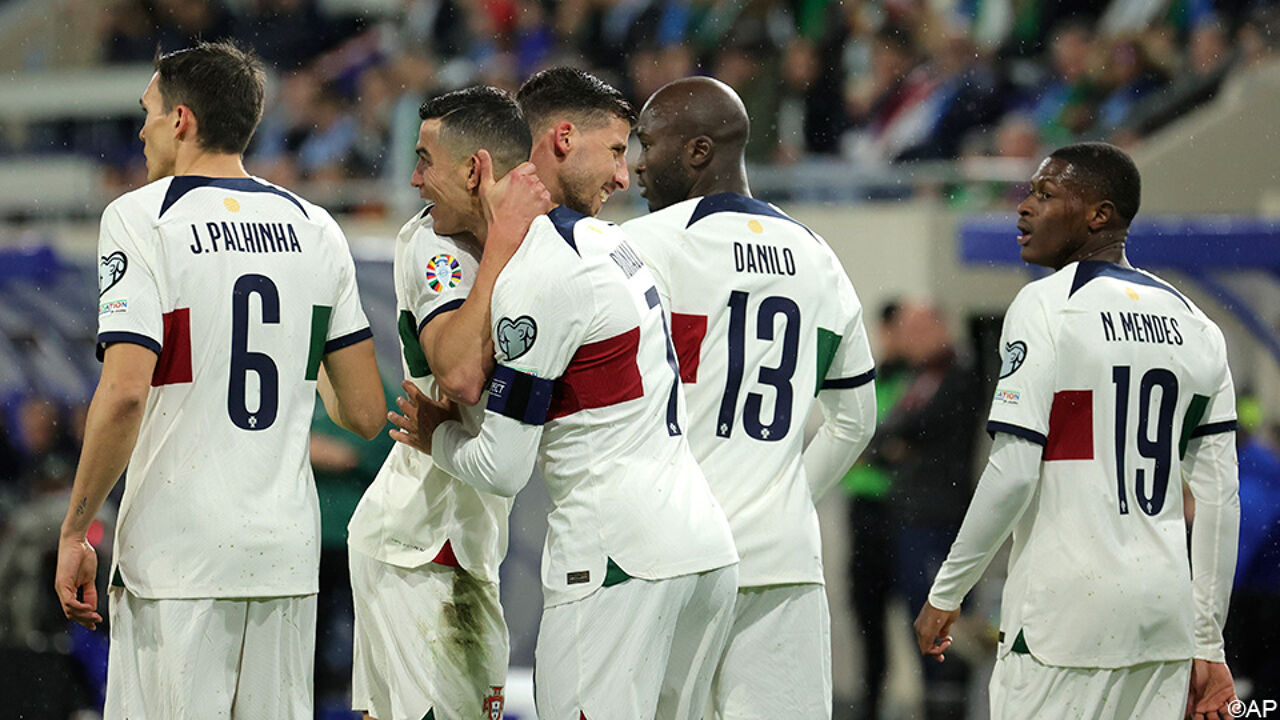 Мартинес снова празднует: голкипер «Аль-Иттихад» Морис не смог предотвратить пенальти португальцев |  Отборочные матчи чемпионата Европы 2024 года.