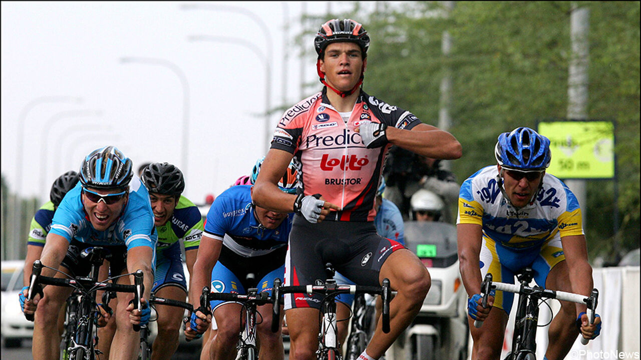 De eerste profzege: ritwinst in de Ronde van Qatar in 2007.
