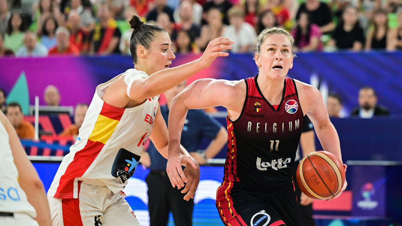 Emma Meeseman nella finale degli Europei contro la Spagna. Emma Messmann