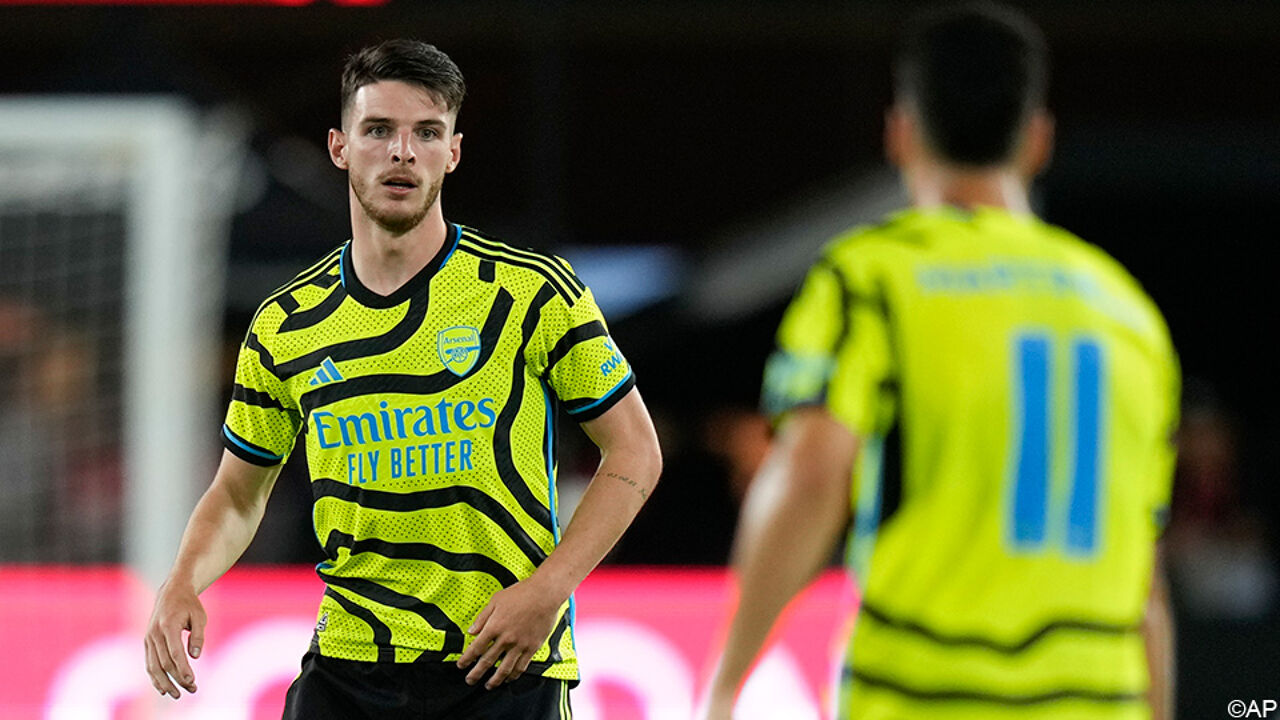 Declan Rice made his Arsenal debut after the most expensive transfer in English football. Declan Rice