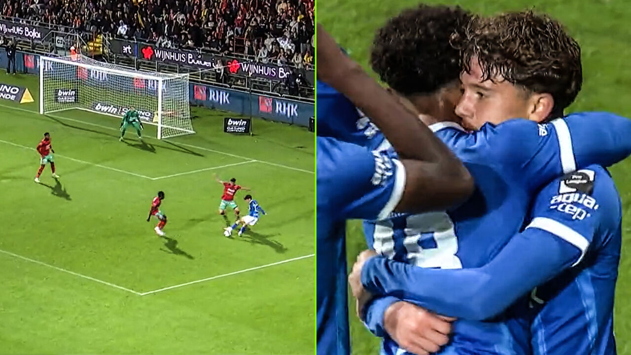 Watch: KV Oostende gives up the lead, and Karitsas (15) scores a gem for Jong Genk |  Professional Challenger League 2023/2024