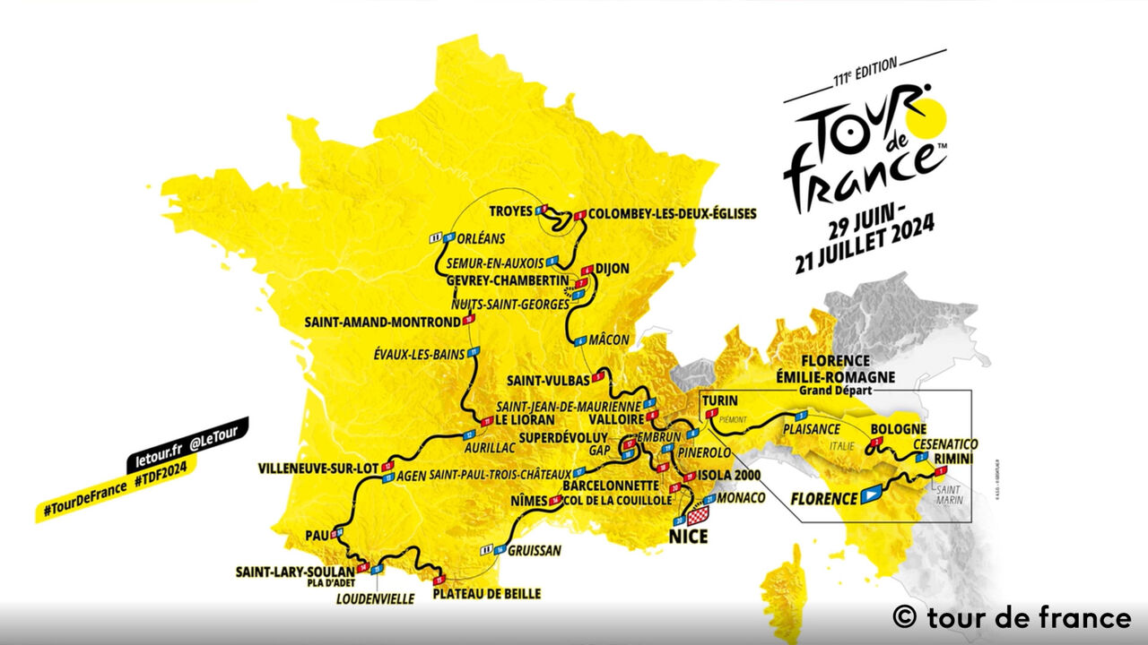 Parcours Tour de France 2024 spektakelrijke grindetappe, 4 aankomsten