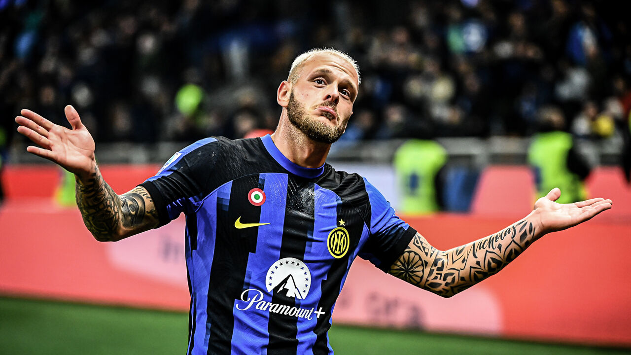 Watch: Demarco scores a wonderful goal for leaders Inter from a distance of 56 meters |  Series A Team 2023/2024