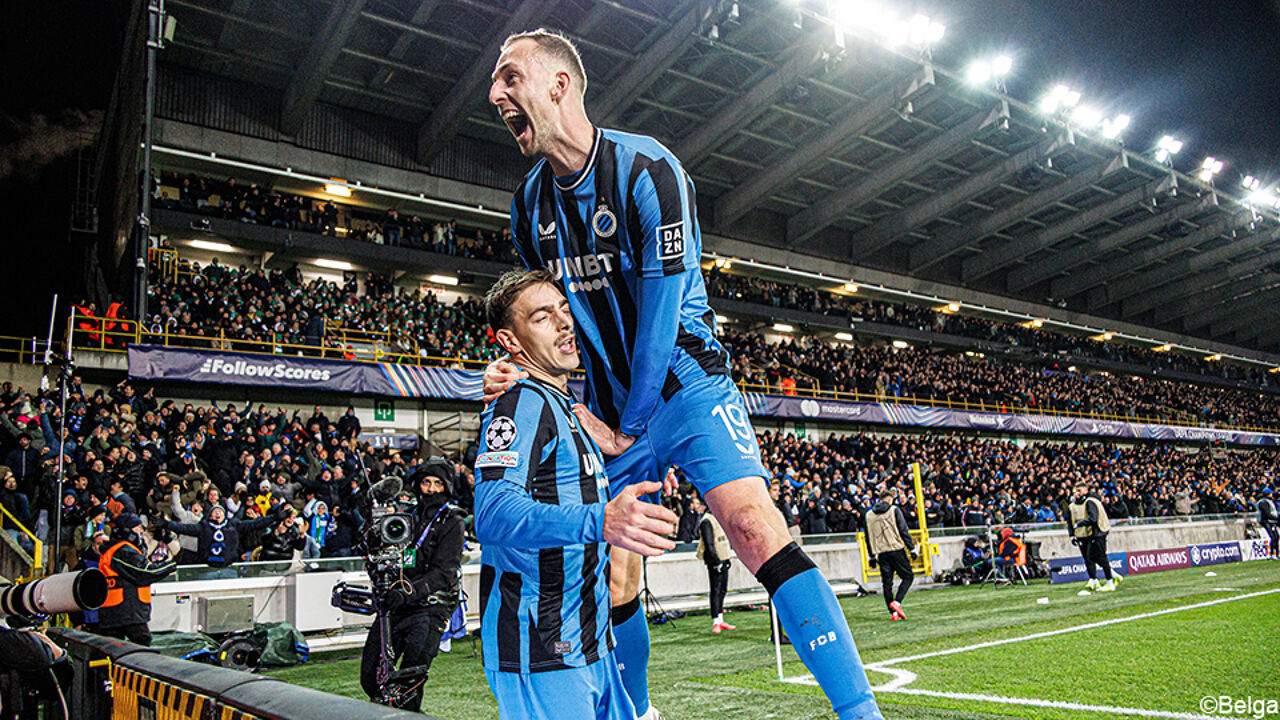 Club Brugge zet gigantische stap naar volgende ronde met cruciale zege  tegen Sporting, Nielsen grote held met late winner | sporza