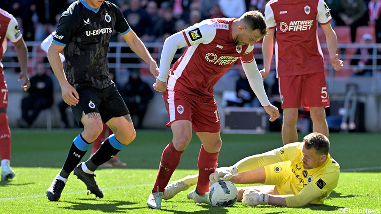Action shot from the Club Brugge vs.Antwerp match