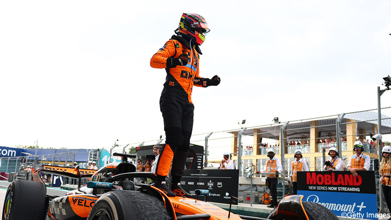 Drie op een rij: Oscar Piastri toont ook in Miami zijn meesterschap over Lando Norris en Max Verstappen