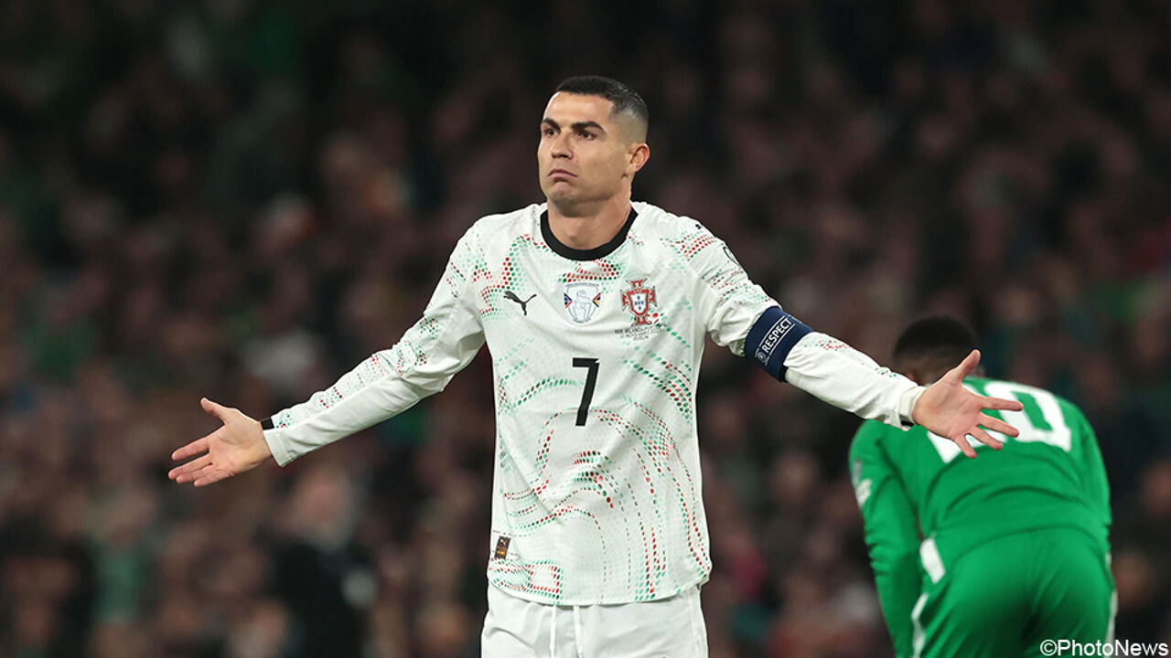 Cristiano Ronaldo celebrating a goal.