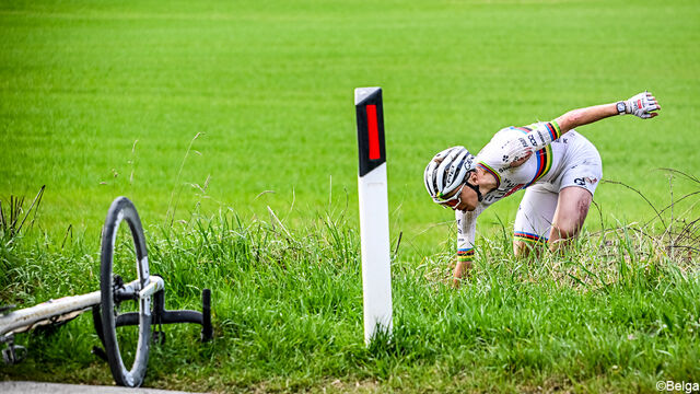 Niemand zat dichter op val van Pogacar dan Belgische fotograaf, die