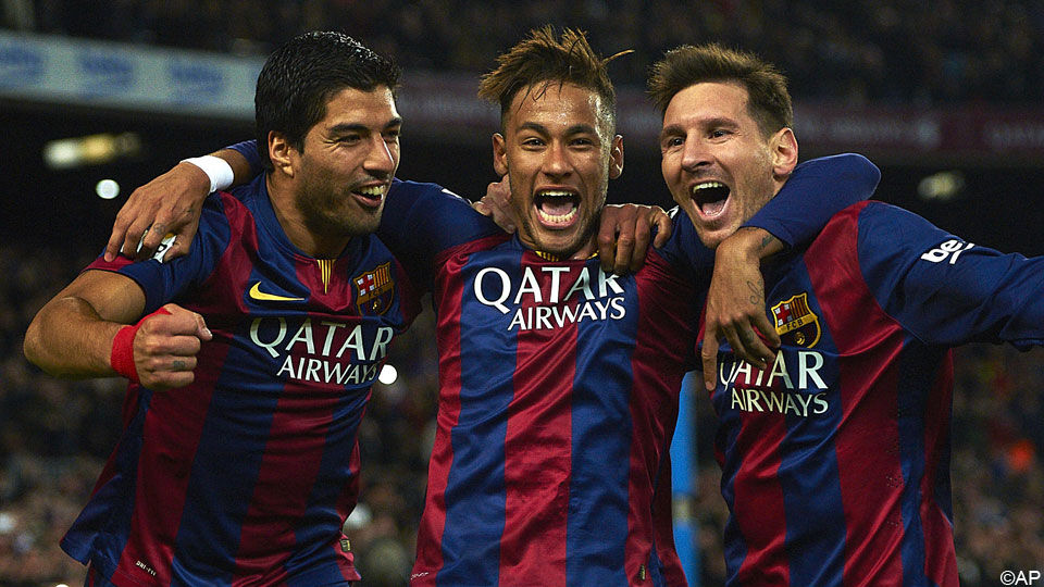 Luis Suarez, Neymar junior en Lionel Messi
