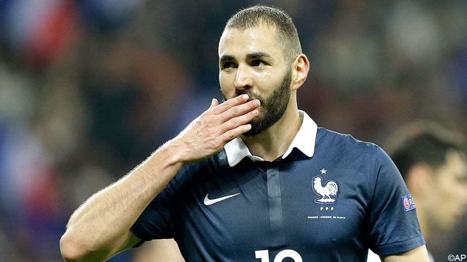 Karim Benzema in het shirt van Frankrijk