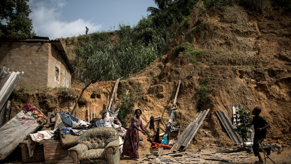 Kinshasa op 5 januari, na de overstromingen.