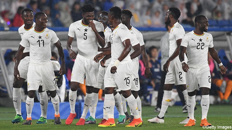 Het voetbalelftal van Ghana.
