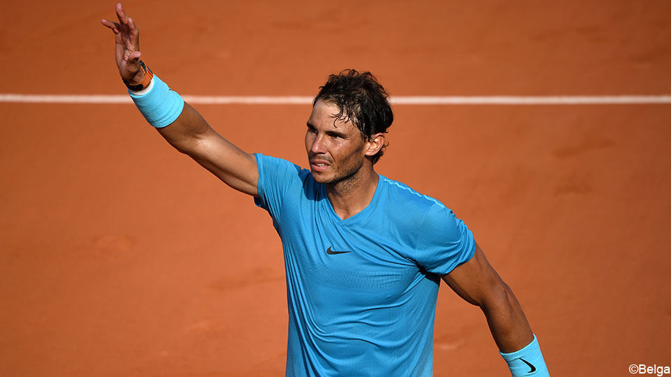 Rafael Nadal staat alweer in de finale in Parijs.