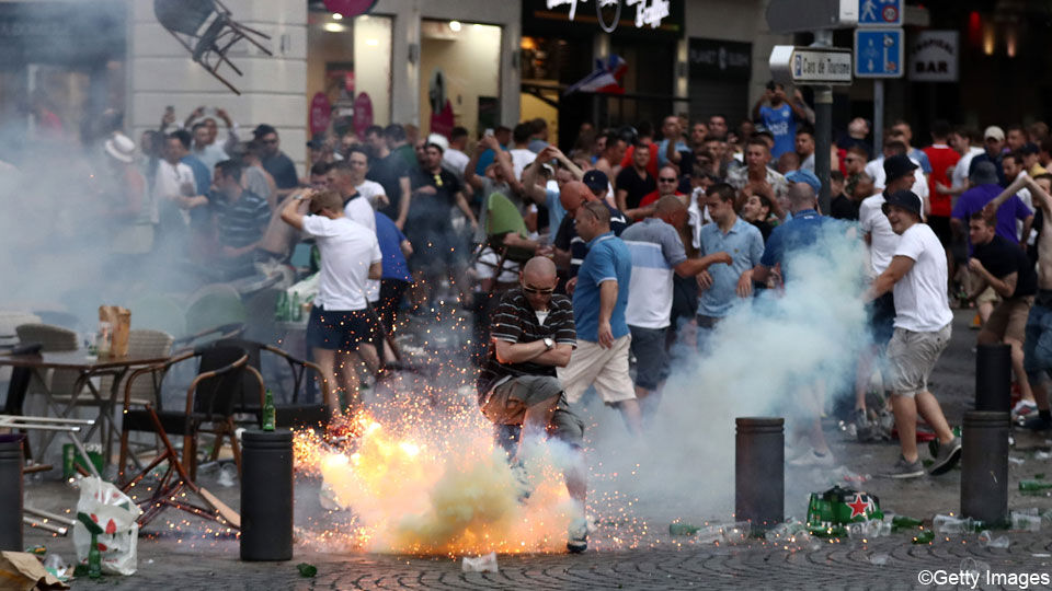 Hooligans in Marseille.