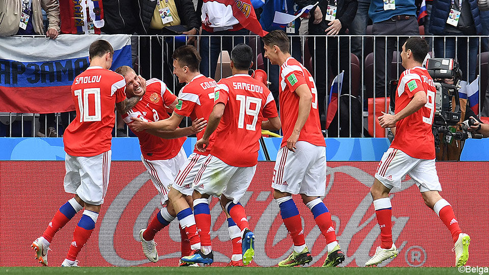 Rusland won in de groepsfase van Saoedi-Arabië en Egypte.