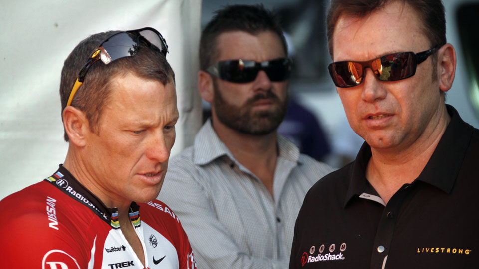 Lance Armstrong en Johan Bruyneel