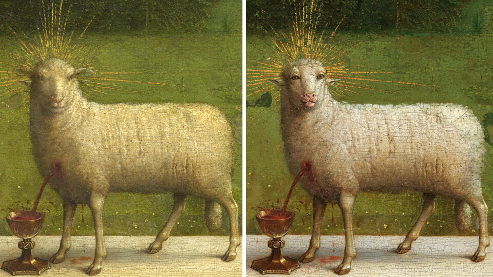 Van Eyck Year: Original lamb on Ghent Altarpiece uncovered in 2018 ...