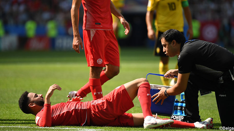 De Tunesiër kopte enkele minuten voor zijn blessure nog de 2-1 aansluitingstreffer binnen.