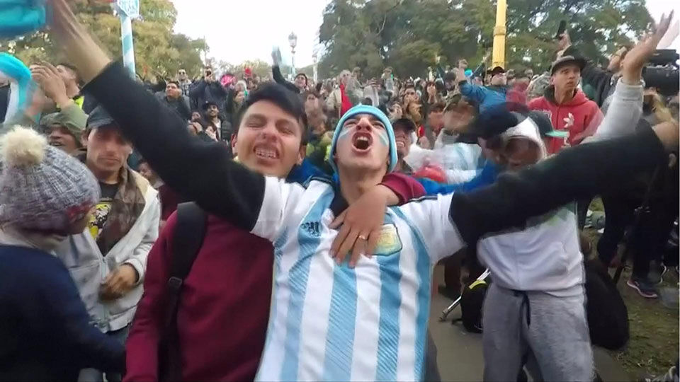 De Argentijnen wisten met hun vreugde geen blijf.