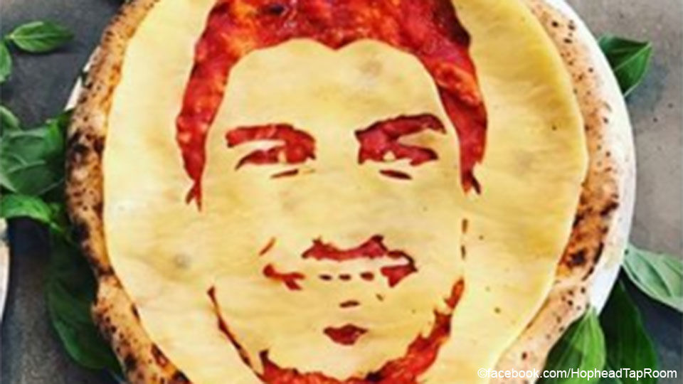 De pizza met Suarez