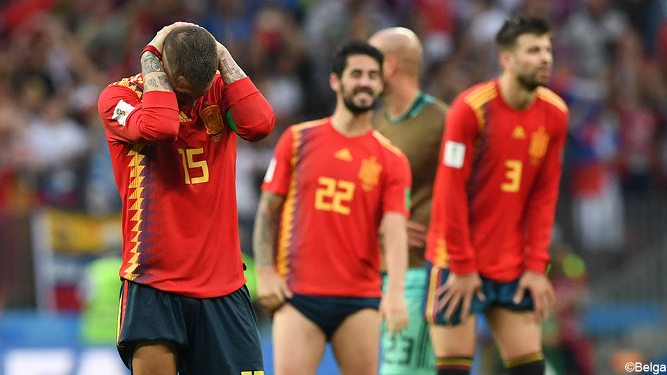 Spanje werd na penalty's uitgeschakeld door Rusland.