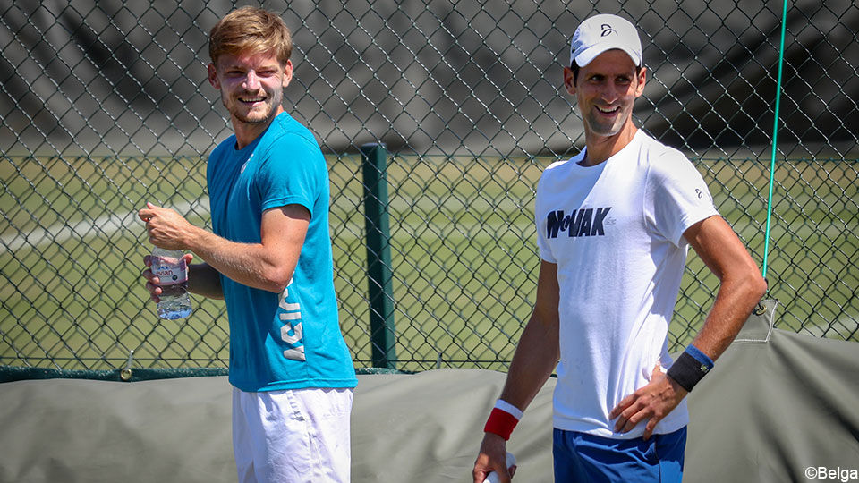 David Goffin en Novak Djokovic.