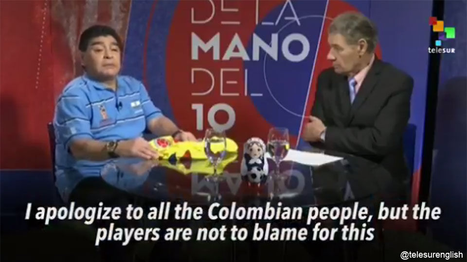 Diego Maradona op de Venezolaanse tv