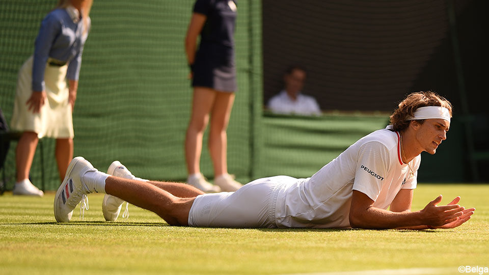 Voor Aleksander Zverev is Wimbledon afgelopen.