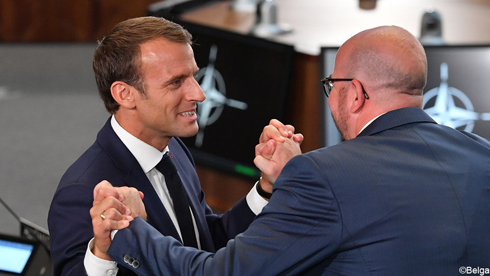 Emmanuel Macron en Charles Michel
