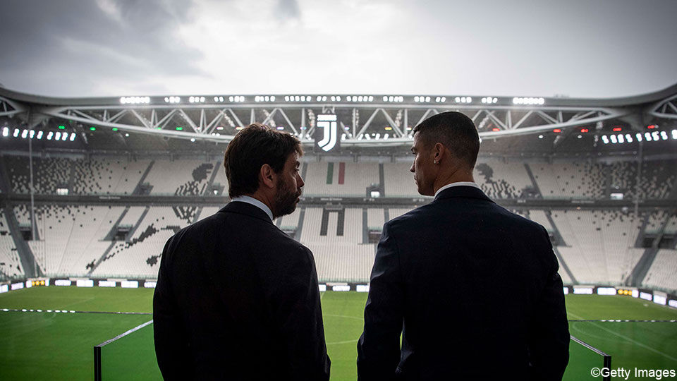 Ronaldo in het stadion van Juventus.