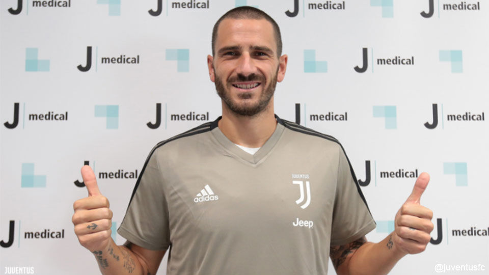 Bonucci in de kleuren van Juventus.