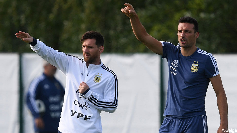 Lionel Messi en Lionel Scaloni.