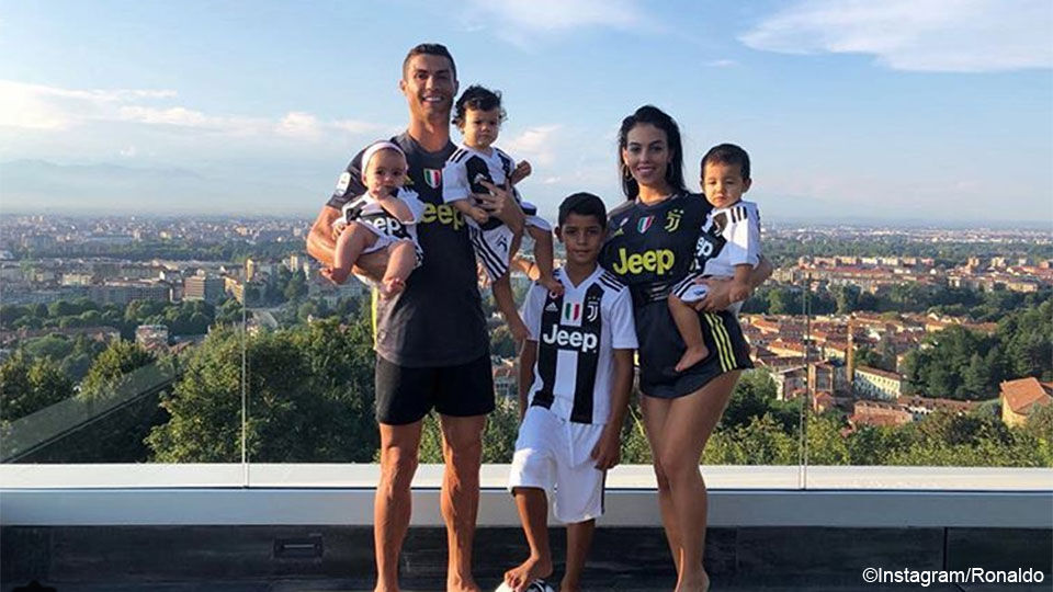 Cristiano Ronaldo en zijn gezin.