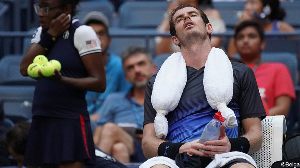 Andy Murray is uitgeput.