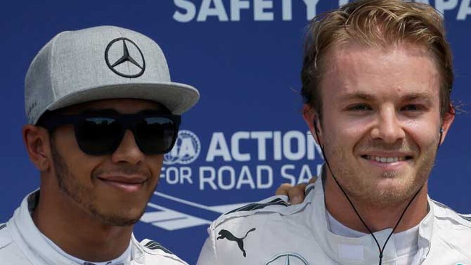 Lewis Hamilton en Nico Rosberg