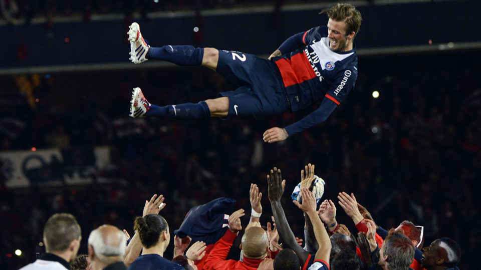 David Beckham sloot zijn loopbaan af bij PSG.