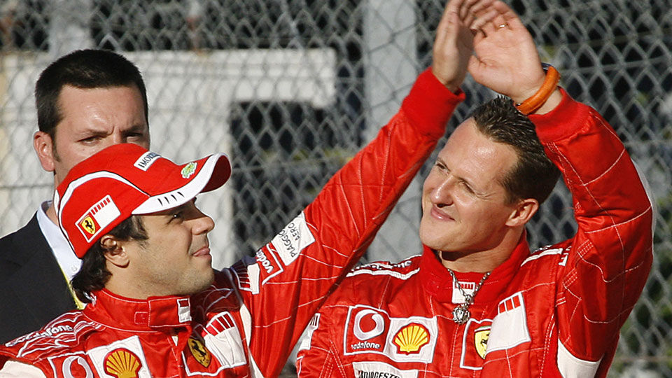 Felipe Massa en Michael Schumacher