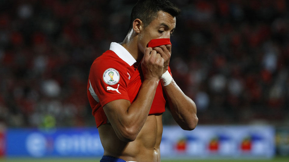 Alexis Sánchez in het shirt van Chili.