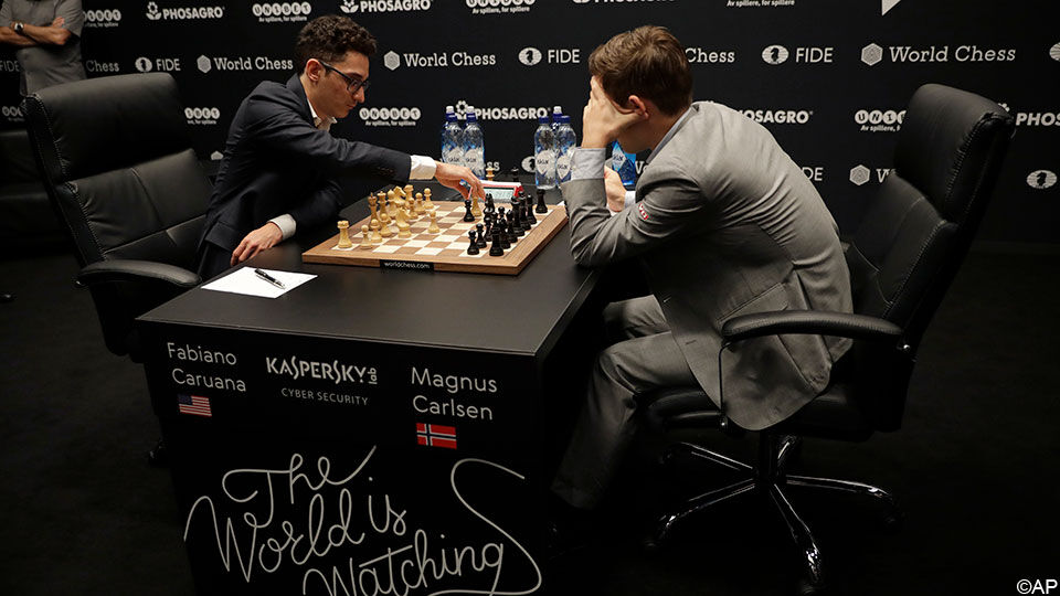 Fabiano Caruana en Magnus Carlsen