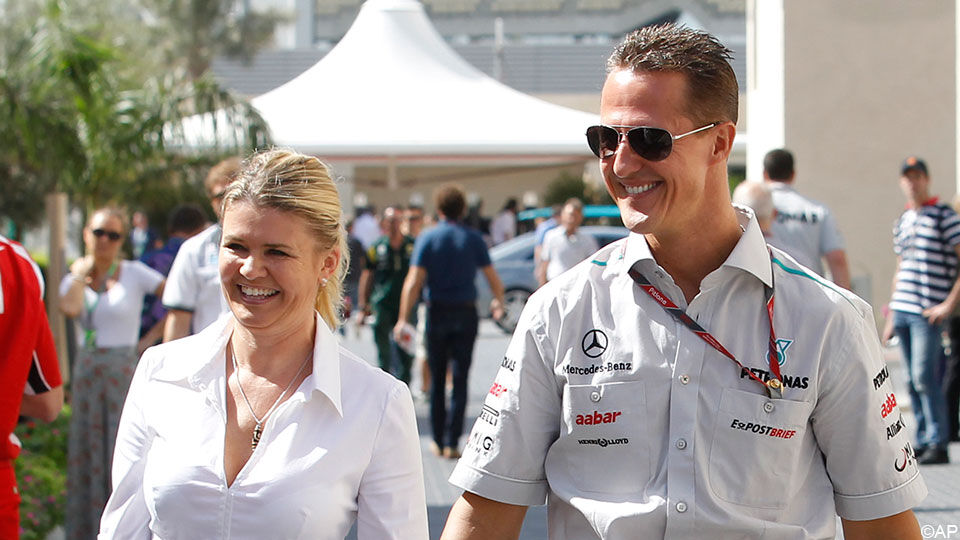 Corinna en Michael Schumacher voor het ongeluk.