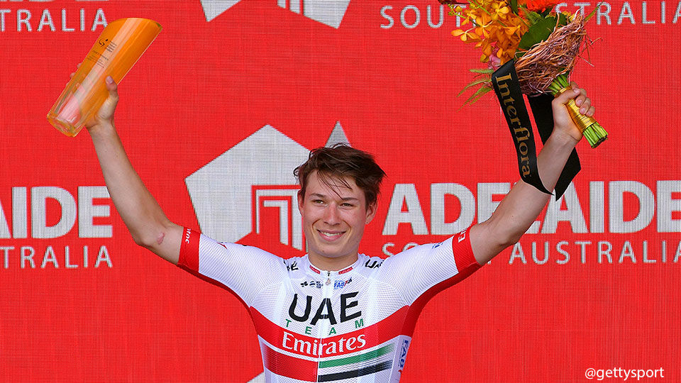 Philipsen won dit jaar de 5e rit in de Tour Down Under.