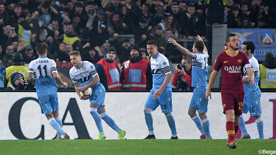 Lazio viert de overwinning