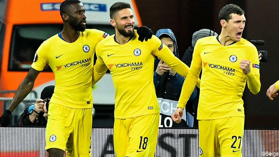 Chelsea mocht vijf keer juichen tegen Dinamo Kiev.