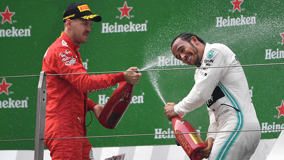 Vettel en Hamilton