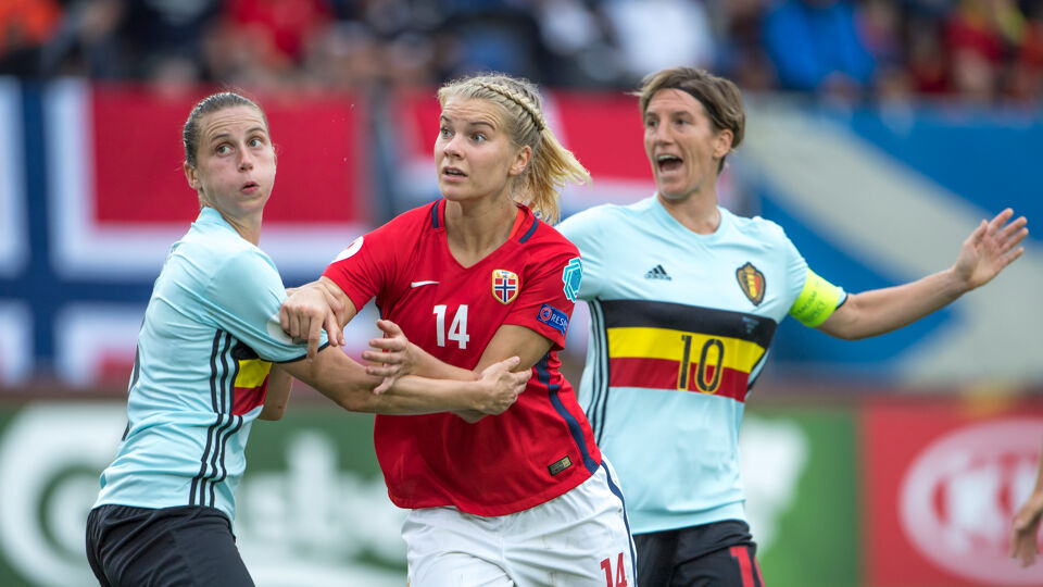 Ada Hegerberg kwam op het EK 2017 nog in actie tegen België.