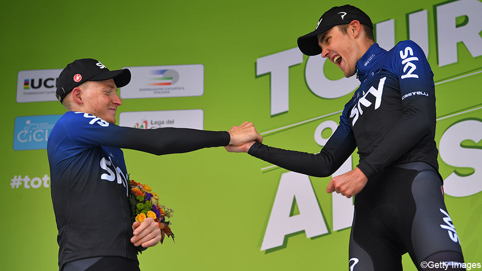 Sivakov (r) en Hart (l) zullen Ineos door de Giro leiden. 