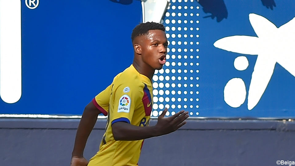 Ansu Fati is de jongste doelpuntenmaker in de geschiedenis van Barcelona.
